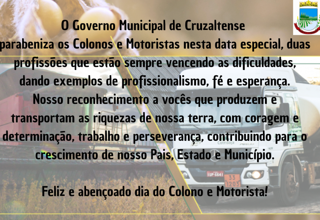 DIA DO COLONO E MOTORISTA!