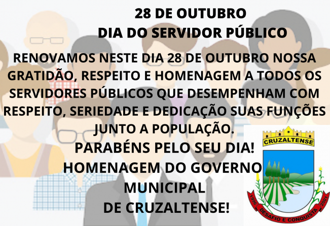 PARABÉNS AOS SERVIDORES PÚBLICOS!