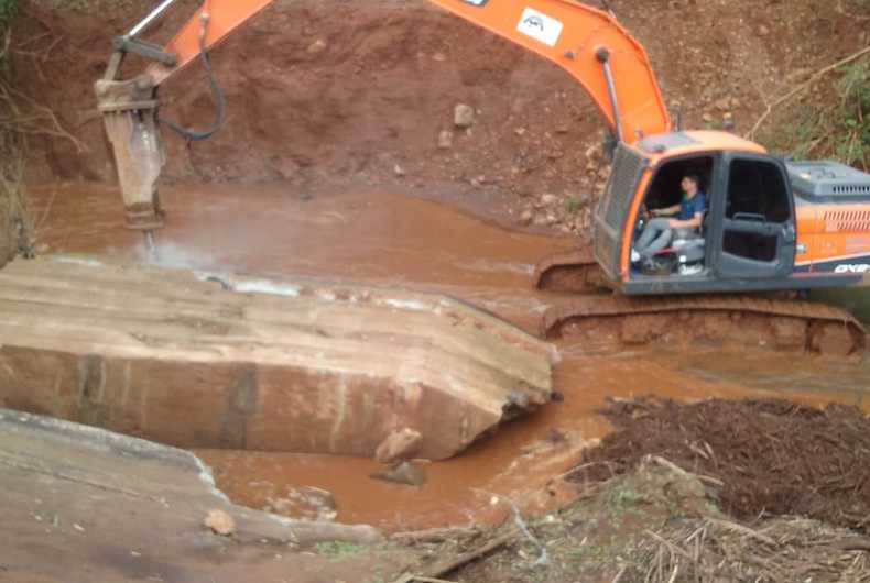 Ponte em Linha Santa Catarina já está em construção.