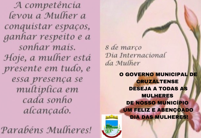 DIA INTERNACIONAL DA MULHER!